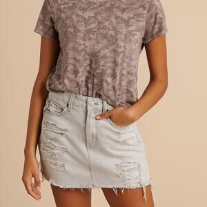 American Eagle Tomgirl Mini Skirt Denim Light Wash
